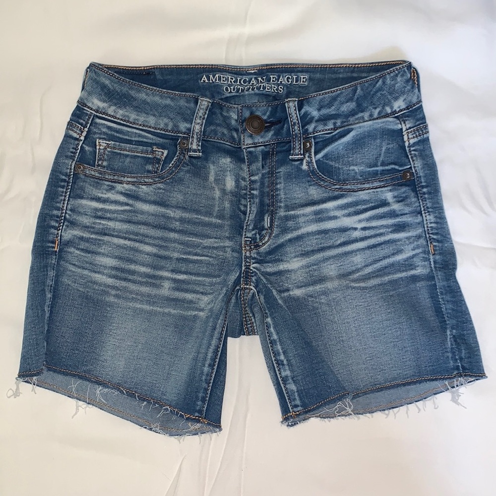 American Eagle Midi Denim Shorts